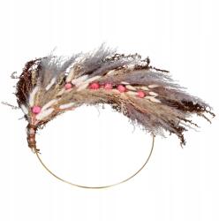 3M Fűvel díszített koszorú natúr barna-rózsaszín (8720194319628)