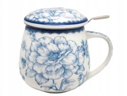 Queen Isabell Porcelán teásbögre fedő rózsa szűrő 450 ml (W23BL50-04662)
