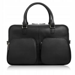 Paolo Peruzzi Női táska nagy bőr fekete utazó válltáska Paolo Perzuzzi (IN-60)