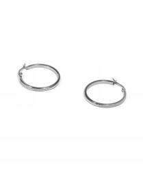 Acél fülbevaló csillogó körökkel 30mm - allegro - 5 850 Ft