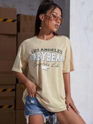 Shein FC25120 Shein Nyomott Mintás Póló Kerek Nyakkal L