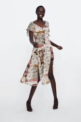 ZARA Színes Mintás Ruha V Neck (L) (213705)