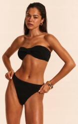 Prettylittlething Texturált Bikinialsó, Size 34, fekete, poliamid