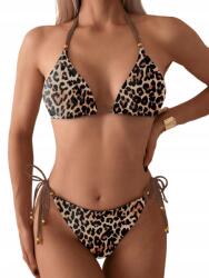 Shein Leopárdmintás Kétrészes Kötött Fürdőruha 36 S__s
