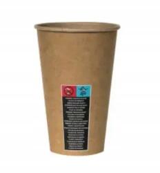 Kram Bögre Papírpohár Kraft barna 180ml 100 db hideg és meleg italokhoz (47123)