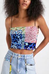 Desigual Mintás Vállpántos Felső, Size L, poliészter (592553)