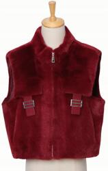 DEMUR Női Mellény Téli könnyű rövid szőrme bordó
