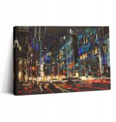 Wallfluent Canvas Vászonkép Falra Vendégszobabe Város Éjszaka 30x20 cm (010030010150000075133)