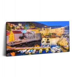 Wallfluent Vászonkép Grafika Nappaliba Óvárosi öböl Éjszaka 100x50 cm (010030010010000075192)