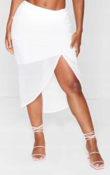 Prettylittlething Krémszínű Aszimmetrikus MIDI Fodros Szoknya Prettylittlething 40