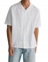 Reserved EC56102 Fehér Rövid Ujjú Ing Regular Fit Lenvászon (29) XL