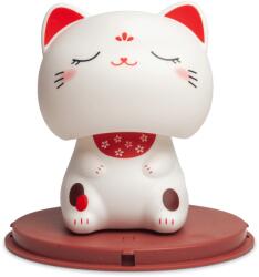 ProOrient Napelemes figura Japán Alvó Szemek Fehér Macska Boldogság Maneki Neko 10cm (K 2823)
