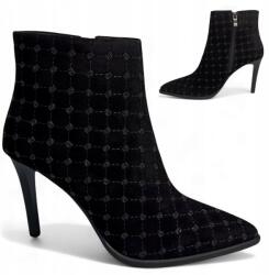 S. Barski Női Bőr Bokacsizma 39-es Magassarkú Elegáns Bebújós Őszi Barski (Barski CR52-626)