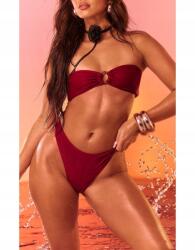 Prettylittlething Piros Sima Bikini Alsó (38) (565717)
