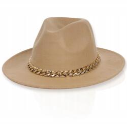 Stylion Női Filc Kalap Lánccal, bézs (KP-01A)
