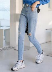 Shein Női Nadrág Kék Lyukakkal 42 XL Eac