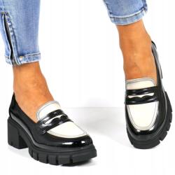 Potocki Női Cipő Lordsy Félcipő Platformos Vastag Talp Fekete (12401 CZARNE)