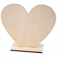 Loveart Szív álló állványon fa dísz rétegelt lemezből Loveart minta 1 Dekor (LOV-Sklejka)