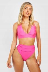 Boohoo Rózsaszín Magas Derékú Bikini Alsó (34-es méret) (GZZ62058-155)