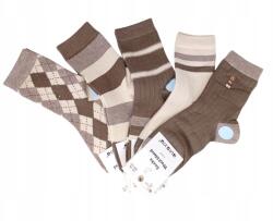 Aura Via 5 x Női Gyapjú zokni Aura. via Bézs Téli Mintás 35-38
