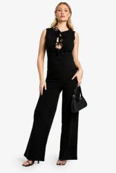 Boohoo Fekete Kismama Overál Elöl Megkötős Hosszú Szárú Boohoo 40