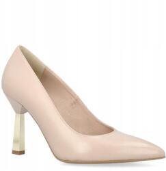 Kotyl Kontrasztos sarkú magassarkú cipő Kotyl 8509 Bézs 38 (KOTYL 8509 BEŻOWY LICO)