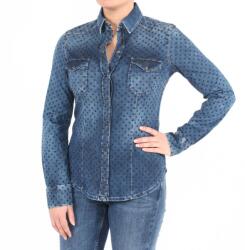 LIU JO Kék Csillagos Ing, Size XL, pamut, galléros, hosszú ujjú (380530)