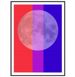  Lmbt poszter Hold Zászló Biszex Minták A3 (L9 Plakat LGBT)