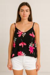 Silvian Heach Fekete Virágmintás Felső (s) (589655)