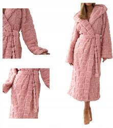 L&L L-L Női fürdőköpeny hosszú meleg kötött Valentine 2554 púderrózsaszín L