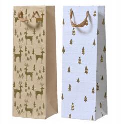 Kaemingk Táska Karácsonyi ajándéktasak fehér bézs 10x12x36cm