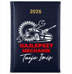 FunnyCase Könyvnaptár 2026 Legjobb Szerelő Sötétkék tervező Ajándék Minták (Kalendarz Granatowy NAJLEPSZY MECHANIK)