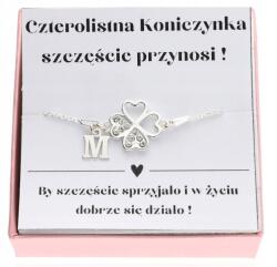 ArtWings Ezüst karkötő lóherével szerencsehozó Betű Doboz 925 (BR 3)