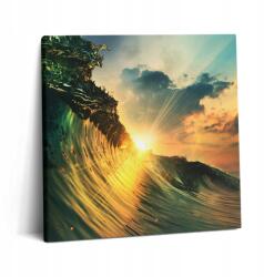 Wallfluent Vászonkép Canvas Stúdió Dekoratív Hullám a tengeren és a naplemente 60x60 cm (010030010270000074603)