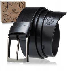 Betlewski Bőr öv férfi széles farmer klasszikus csat fém 125 (LIC40-0 CZARNY 125)
