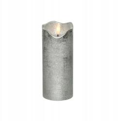 Kaemingk Ezüst színű elektromos led viaszgyertya 7x17cm elemes (świece led)