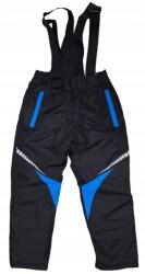  Gyerek téli hótaposó sínadrág levehető vállpántokkal 146 (W-947 czarno-niebieskie)