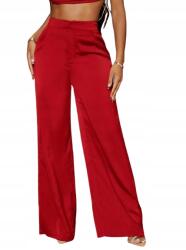 Shein Piros Egyenes Hosszú Nadrág Magas Derékkal 34 1HE