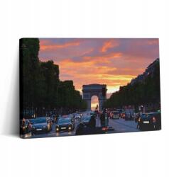 Wallfluent Vászonkép Canvas Könnyű Összeszerelés Stúdió Utca Arc De Triomphe Nyugat 30x20 cm (010030010150000075486)