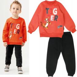  98 (3L) melegítő szett 2db pulóver nadrág Tigris bélelt narancssárga J57 (J57 tygrys)