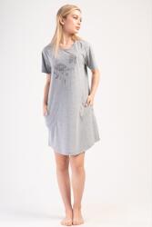 Vienetta Női rövid ujjú hálóing Plus Size 4053540000 Vienetta 4XL szürke