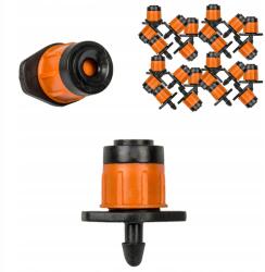 Bradas 25 db-os készlet Állítható lineáris esőztető 0-80 l/h Bradas DSZ-1305 (Zestaw 25 zraszaczy liniowych bradas DSZ-1305)