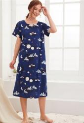 Shein Hálóing Sötétkék Print