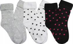 YOCLUB 35-38 Zokni 3x pamut Frottír kompressziós Meleg vastag Yoclub pöttyös (kropki SKF-0015G)