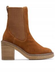 Clarks Barna Bőr Bokacsizma (39, 5) (597232)