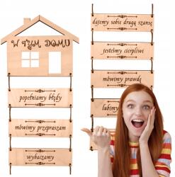 GrawerniaDDZ Ebben a házban, gravírozott rétegelt lemez dekoráció (5907001581451)