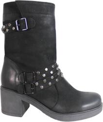 Exquisite 1071 Méret 36 bőr fekete nubuk bokacsizma (1071)