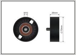 CAFFARO Napínacia kladka rebrovaného klinového remeňa CAFFARO 500633 SC (500633 SC)