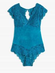 Bonprix 36/38 Velúr Csipkés Body