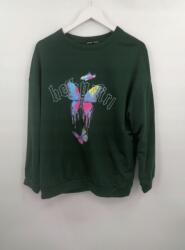Shein Női Pulóver Zöld Print Casual 42 XL Aaa